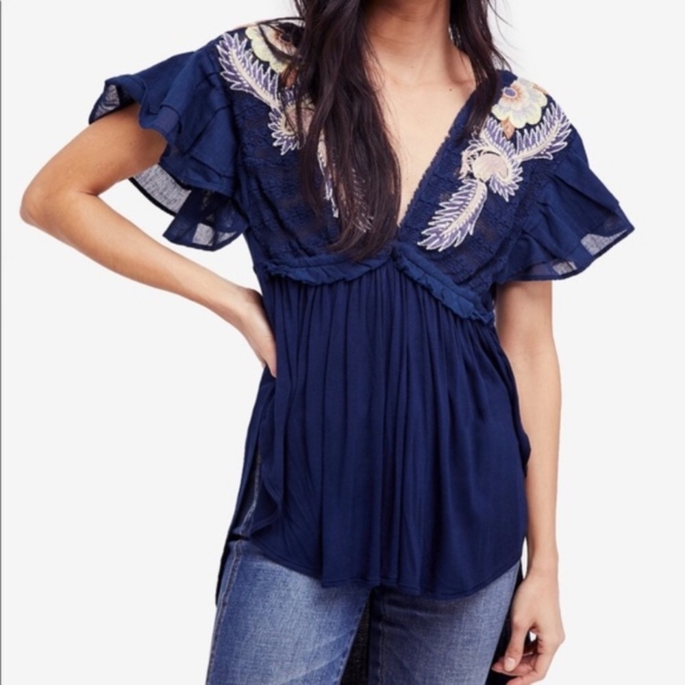 Free People Fiesta Nova open back Tunic top